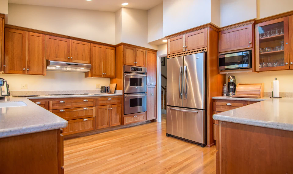 newly furnished kitchen cabinet